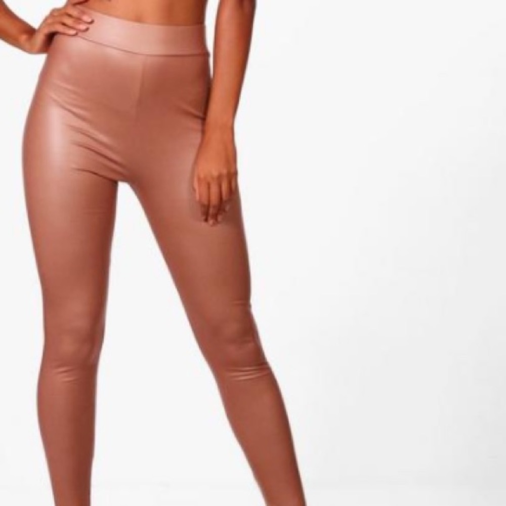Latex vinyl nude leggeings